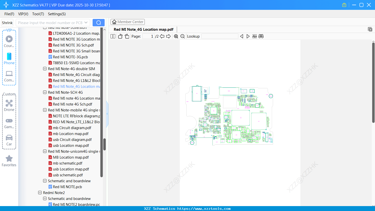 Xiaomi Redmi Note_4G Location Map